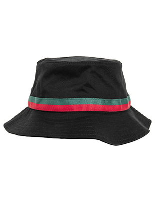 Stripe Bucket Hat black/firered/green one size