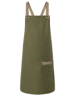 Bib Apron Urban-Look with Cross Straps and Pocket