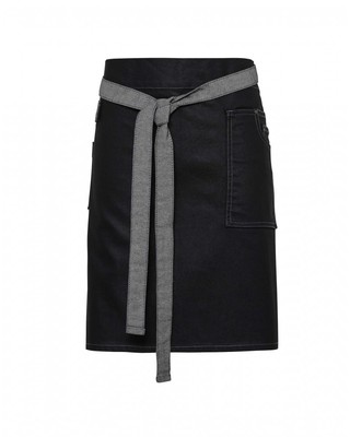 \"DIVISION\" WAXED LOOK DENIM WAIST APRON