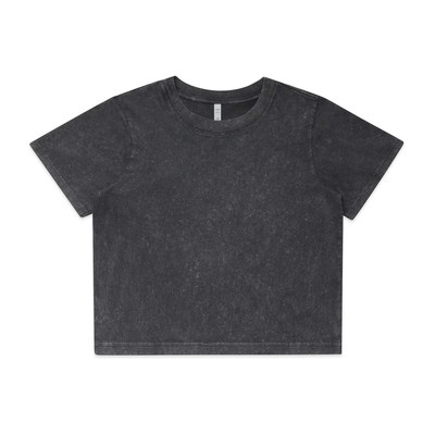 Wo's Stone Wash Heavy Crop | 4086