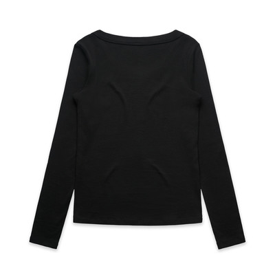 Wo's Organic Rib L/S Tee | 4075
