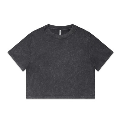 Wo's Stone Wash Heavy Crop | 4086