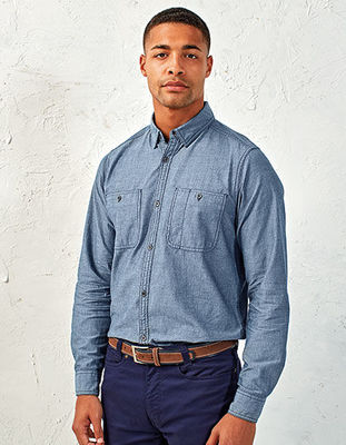 Men`s Organic Chambray Fairtrade Long Sleeve Shirt