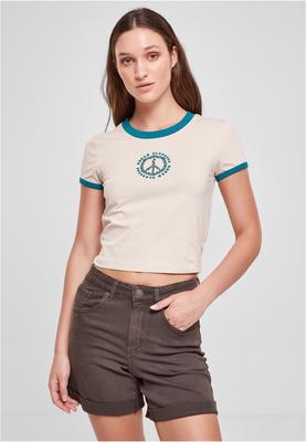Ladies Stretch Jersey Cropped Tee white/horizonblue L