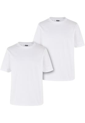 Boys Organic Basic Tee 2-Pack oceanblue/white 110/116