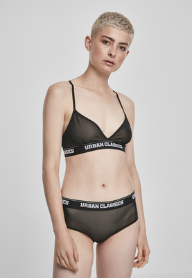 Ladies Triangle Tech Mesh Logo Bra black XXL