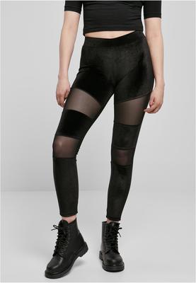 Ladies Velvet Tech Mesh Leggings black 3XL