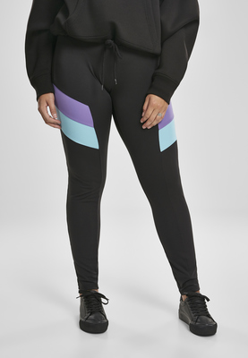 Ladies Color Block Leggings black/grey 3XL
