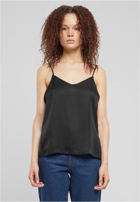 Ladies Viscose Satin Slip Top black 3XL