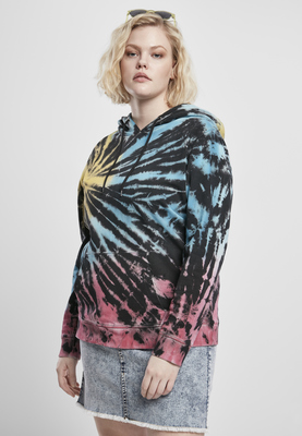 Ladies Tie Dye Hoody black XS