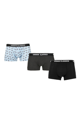 Boxer Shorts 3-Pack melon aop+cha+blk L