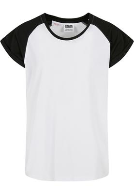 Girls Contrast Raglan Tee 2-Pack white/hugered+white/black 134/140