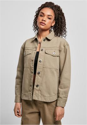Ladies Oversized Shirt Jacket khaki 3XL