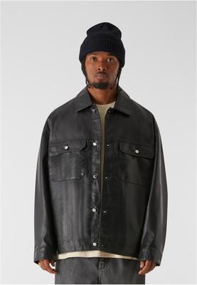 MJG IMITATION LEATHER JACKET black L