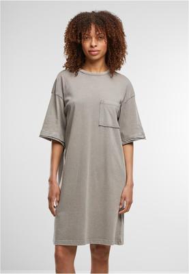 Ladies Washed Jersey T-Shirt Dress steelgrey 3XL