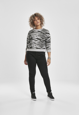 Ladies AOP Short Tiger Crew grey tiger 3XL