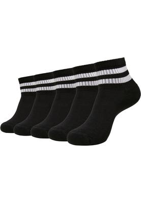 Sporty Half Cuff Logo Socks 5-Pack black 43-46