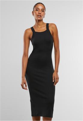 Ladies Midi Rib Jersey Dress black 3XL