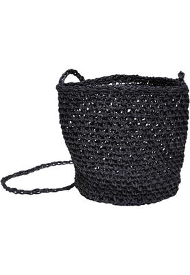 Mini Nature Bast Crossbody Bag black one size