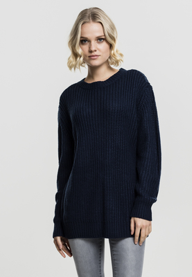 Ladies Basic Crew Sweater black L