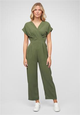 Jumpsuit in Wickeloptik mit 2-Pockets military green L