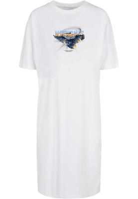 Ladies EAGLE 2 Organic Oversized Slit Tee Dress white M