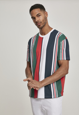 Heavy Oversized Big AOP Stripe Tee wht/nvy L