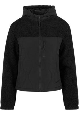 Ladies Sherpa Crinkle Nylon Mix Jacket black/black 3XL