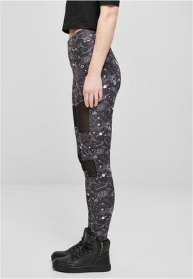Ladies Tech Mesh AOP Leggings darkflower L