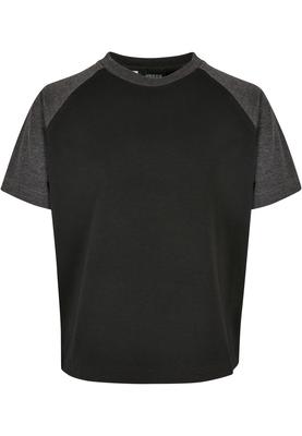 Boys Raglan Contrast Tee 2-Pack white/black+black/charcoal 110/116