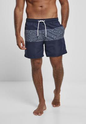 Mid Block Pattern Swim Shorts darkwater L
