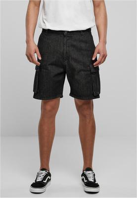 Organic Denim Cargo Shorts black washed 44