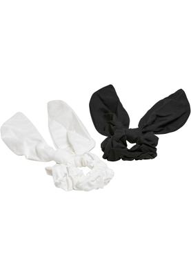 Scrunchies With XXL Bow 2-Pack black/white one size