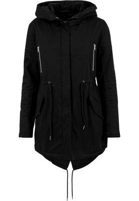 Ladies Sherpa Lined Cotton Parka black L