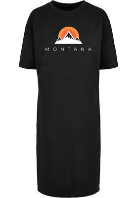 Ladies Montana X Organic Oversized Slit Tee Dress black 4XL