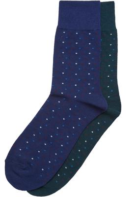 Multicolor Small Dots Socks 2-Pack black/navy/multicolor 43-46