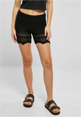 Ladies Crochet Knit Shorts black 3XL