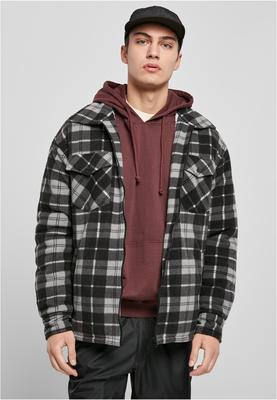 Plaid Teddy Lined Shirt Jacket red/black 3XL