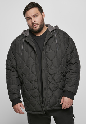 Quilted Hooded Jacket black 3XL