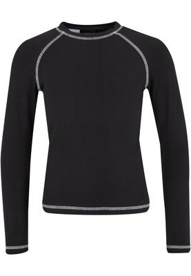 Girls Contrast Jersey Longsleeve black 110/116