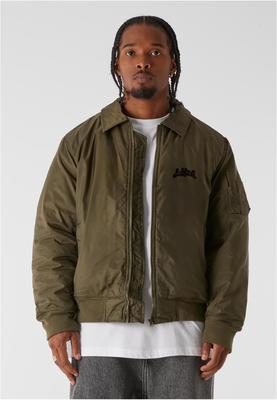 LOST YOUTH COLLAR BOMBER JACKET dark olive L