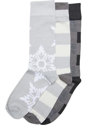 Christmas Snowflakes Socks 3-Pack lightasphalt 43-46