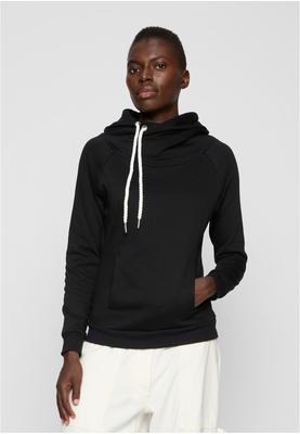 Ladies Raglan High Neck Hoody black L
