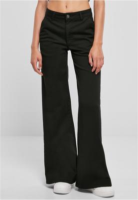 Ladies High Waist Wide Leg Chino Pants black 26