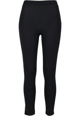 Ladies Lace Striped Leggings black 3XL