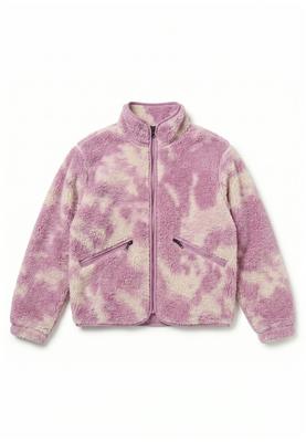 Ladies Printed Sherpa Jacket rosetiedye L