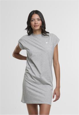 Heart EMB Ladies Turtle Extended Shoulder Dress heather grey 3XL