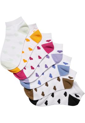 Recycled Yarn Heart Sneaker Socks 7-Pack multicolor 43-46