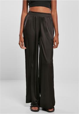 Ladies Satin Wide Leg Pants black L