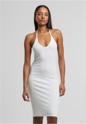 Ladies Rib Jersey Neckholder Dress offwhite 3XL